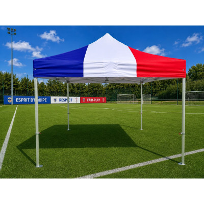 Barnum Pliant 3x3 m Équipe de France - Structure Alu 45 mm