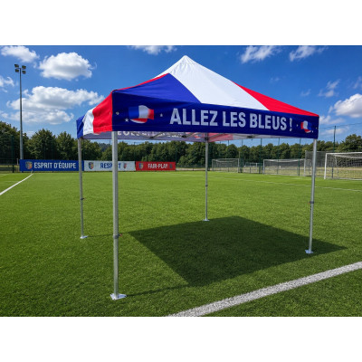 Barnum Pliant 3x3 m Équipe de France - Structure Alu 45 mm