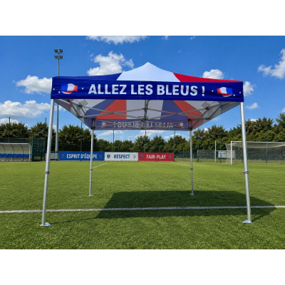 Barnum Pliant 3x3 m Équipe de France - Structure Alu 45 mm