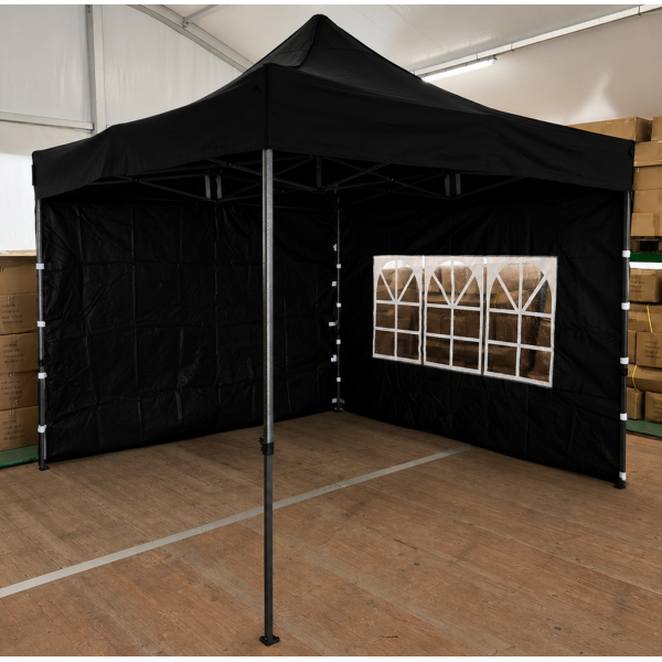 Barnum pliant éco 3x3 m noire - Ø 32 mm acier