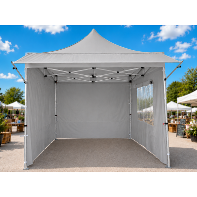 auvent barnum pliant gris claire