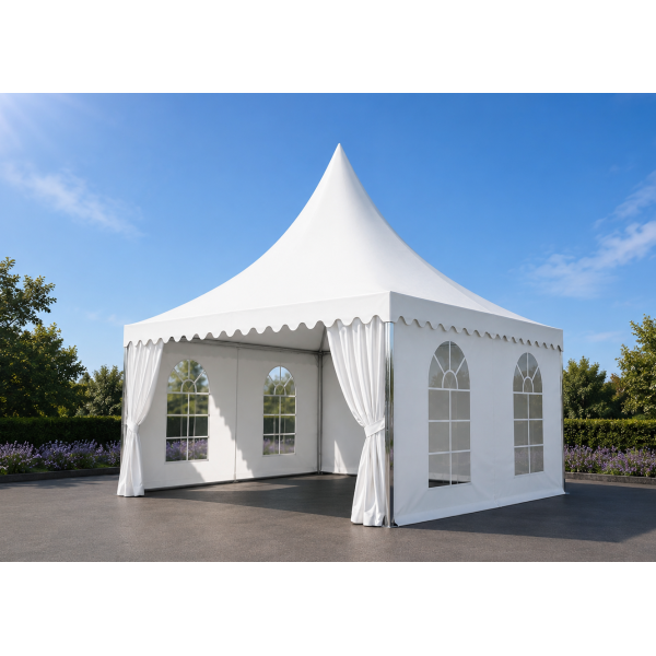 Pagode Professionnelle 5 x 5 m Aluminium – avec Entourages