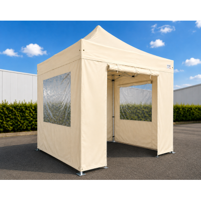 Barnum pliant 3x3 m Semi-Pro acier 45 mm – Beige