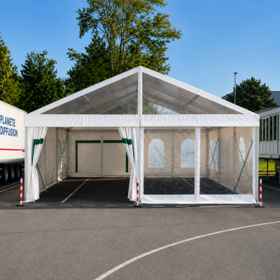 Chapiteau professionnel avec parois transparentes pour réception et événement