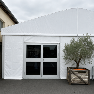Porte vitrée double battant pour chapiteau professionnel