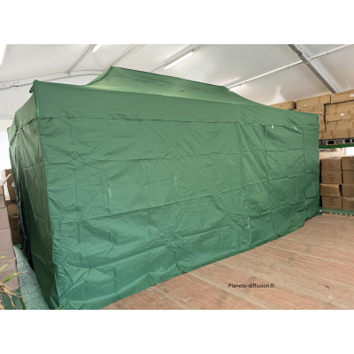Bâche latérale verte pour barnum 3x6 m – fixation par Velcro