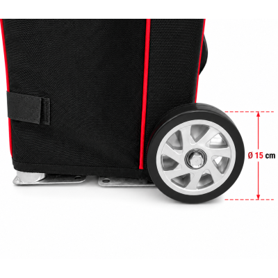 Grande roulette tout-terrain pour housse de transport barnum pliant