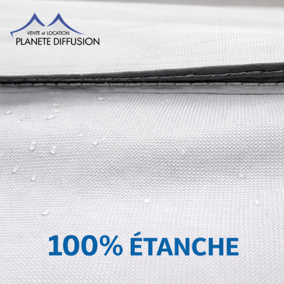 bâche de toit 3x3 m gris 100 % étanche