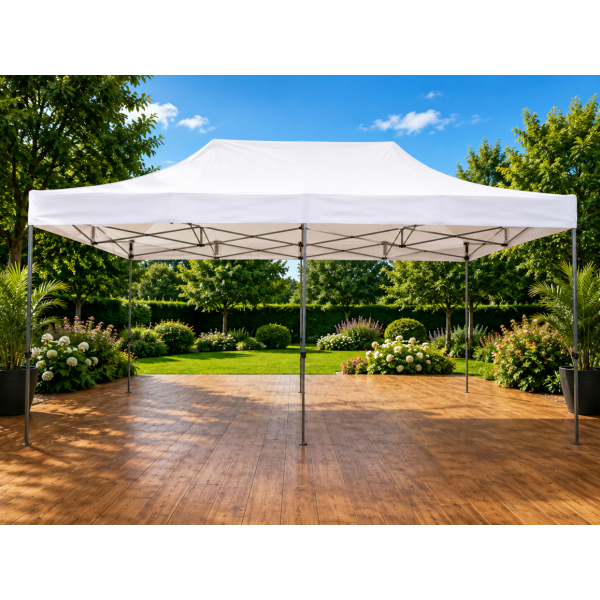 Bâche de toit 3×6 m étanche pour tente pliante – Toile PVC 290 g/m² (Blanc)