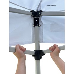 Barnum pliant 3x6 m noire acier 45 mm – Pack complet toit + côtés | Planète Diffusion