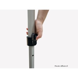 Barnum pliant 3x6 m noire acier 45 mm – Pack complet toit + côtés | Planète Diffusion