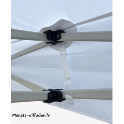 Barnum pliant 3x6 m noire acier 45 mm – Pack complet toit + côtés | Planète Diffusion